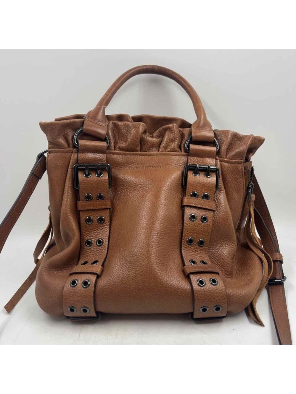 Aimee Kestenberg Cooper Women's Caramel Brown Luxe pebbled Leather Purse